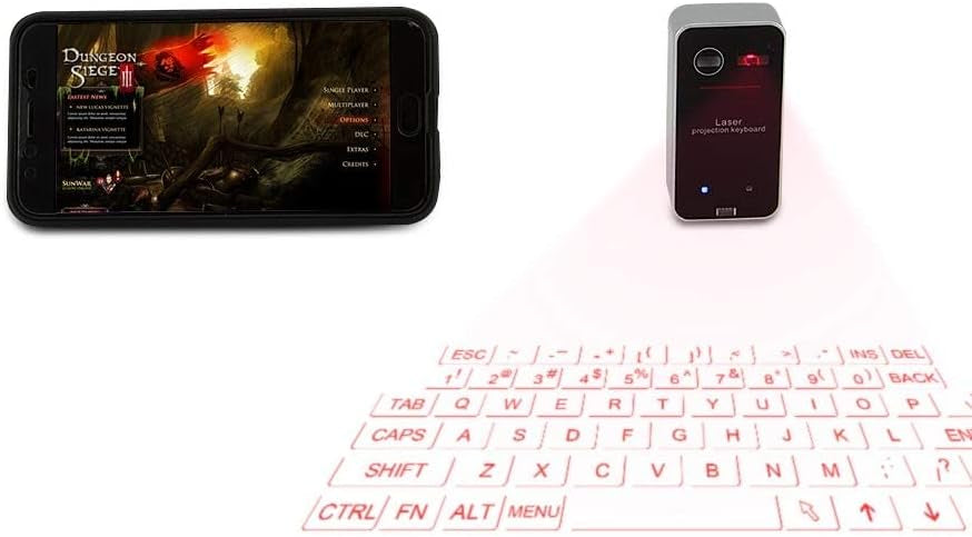 Laser projection key board (لوحة مفاتيح إسقاط ليزر)